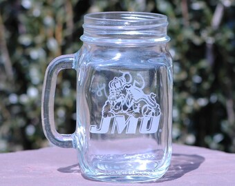 JMU 16oz Mason Drinking Jar