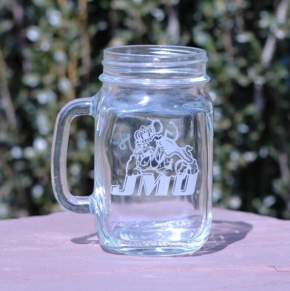 JMU 16oz Mason Drinking Jar Etsy