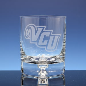 VCU Whiskey Glass Ravenscroft VCU Etching