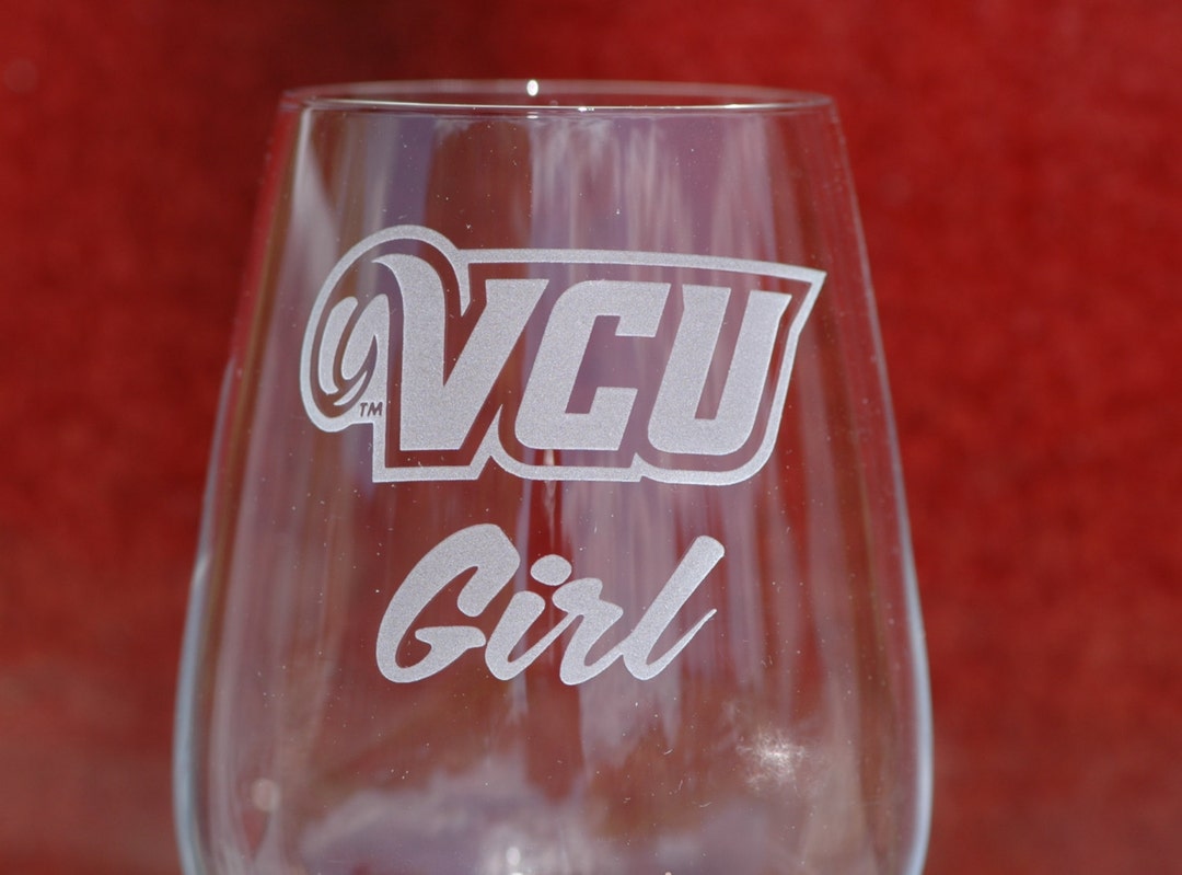 VCU Girl Wine Glass - Etsy
