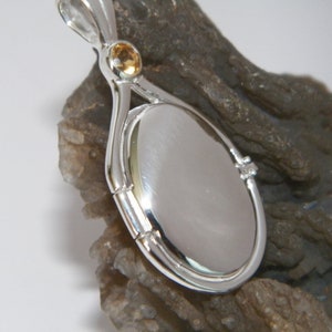 Hand Made in USA 41 mm-20 mm Handcrafted 925 Sterling Silver 4 mm Yellow Citrine Locket Handcrafted H2O Just Add Water Mermaids