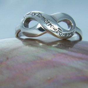 Hand Made.925 Sterling Silver Ring With Symbol of Infinity -Custom Size