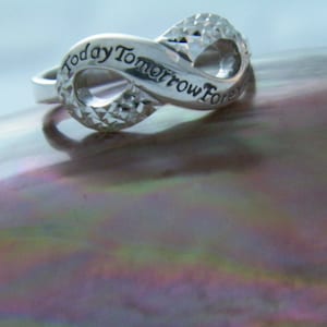 Hand Made.925 Sterling Silver Ring With Symbol of Infinity -Custom Size