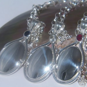 Lot of  Hand 3 Made SOLID 925 Sterling Silver H2O Just Add Water Pendant 4 mm Natural Stones Locket  Red Ruby Blue Corundum and White Zircon