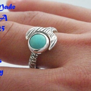 New 10 mm Cat Eye Cabochon Hand Made H2O Just Add Water Mako Mermaid Tail  Ring