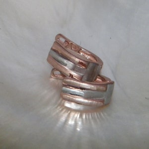 Handcrafted.925 Sterling Silver Polished Diamond Cut Huggie Hoop Earrings 14 k Pink Gold Plated
