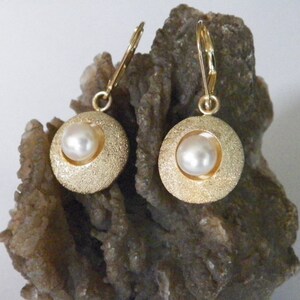 Hand Made in USA Freshwater Pearl & .925 Sterling Silver Stardust 14 K Gold Plated