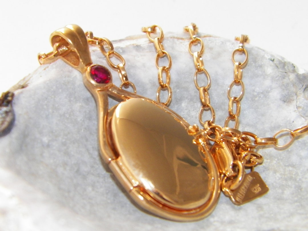 ネックレス・ペンダント Multi Ribbon Locket Pendant #5005_R Silver Vintage Inspired Locket With Topaz Swarovski