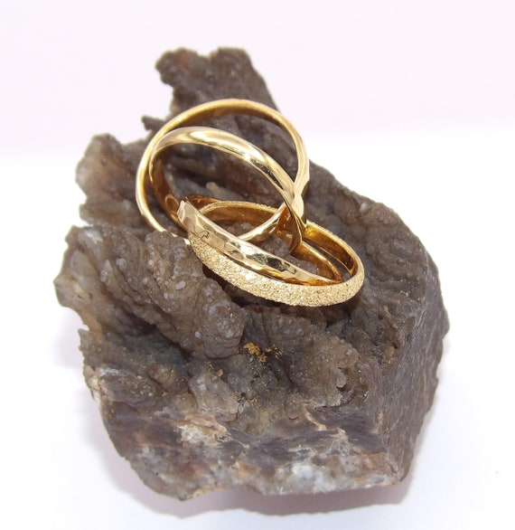 14k-Gold-Plated-Sterling-  Sterling Silver and 14 Karat Gold Plated Ring display picture 1