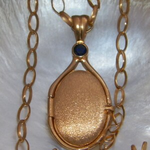 Hand Made 925 Sterling Silver 4mm Blue Corundum Locket H2O JustAdd Water Mermaids Necklace