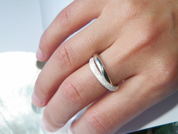 Sterling Silver Wide Two Band Roll Ring Sterling Silver Wide Two Band Roll Ring