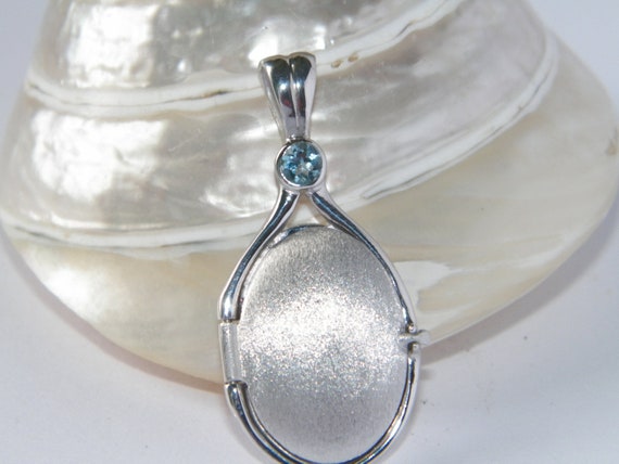 Bigger size 41 mm-20 mm Handcrafted 925 Sterling Silver 4 mm Natural Aquamarine Locket H2O Just Add Water Mermaids
