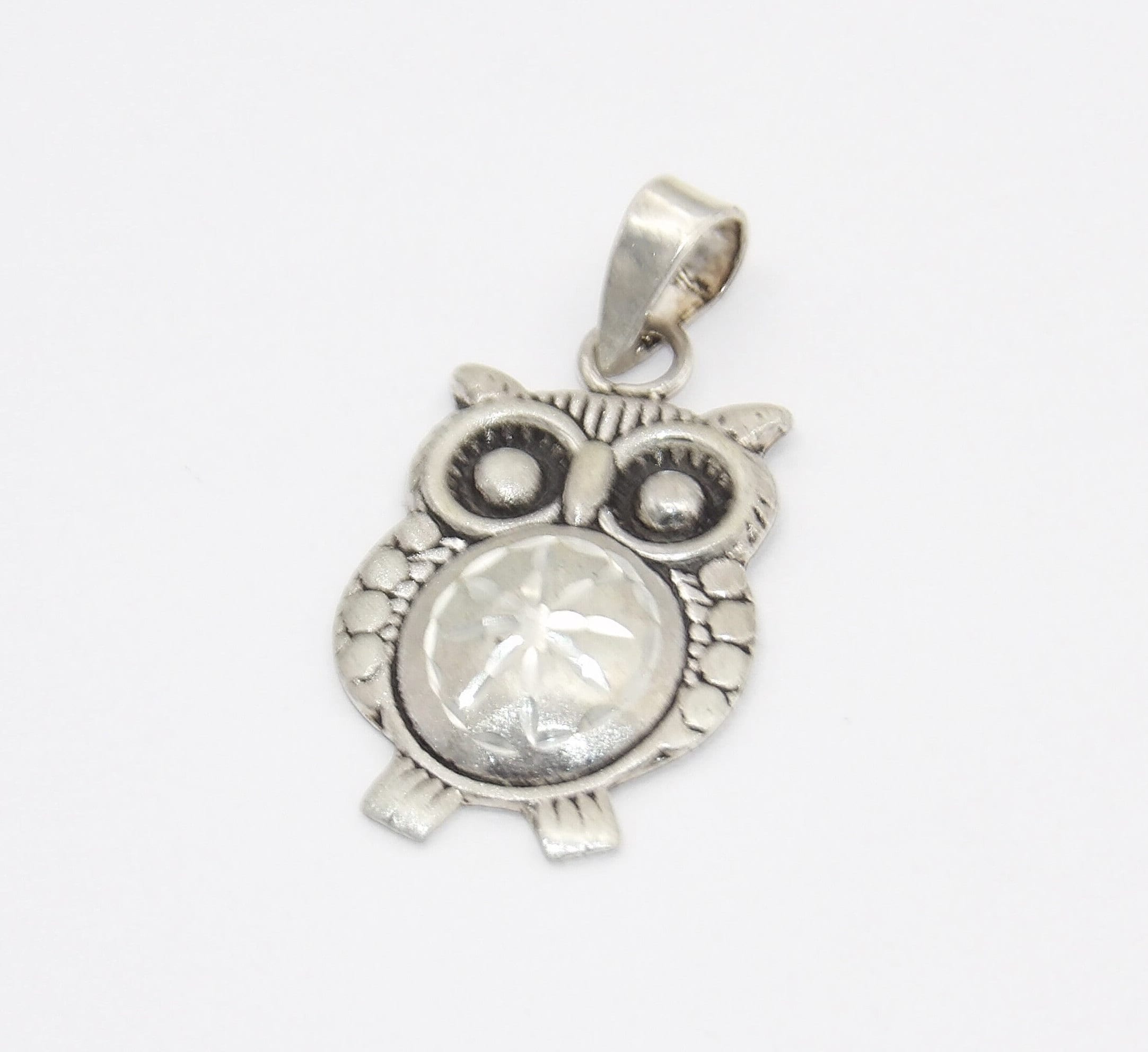 Pendentif Hiboux Antique En Argent Massif 925 - Sterling - Très Belle Finition - Neuf Sans Emballage