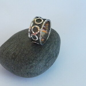 Handcrafted 925 Oxidized Sterling Silver Ring With Symbol of Infinity Handmade Size US 7.75