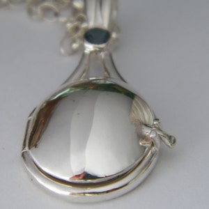 NEW SOLID 925 Sterling Silver 4mm London Blue Topaz H2O Just Add Water Mermaids Locket