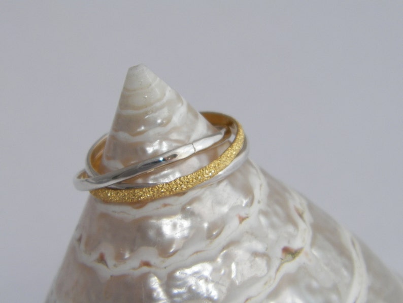 Sterling Silver Interlocking Triple Band Rolling Ring Trinity Russian Wedding-Custom size