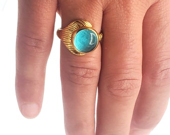 H2O Moon Ring 925 Sterling Silver FREE Shell Box Hand Made