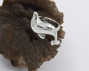 Handgefertigter 925 Sterling Silber Delfin Ring - Österreich