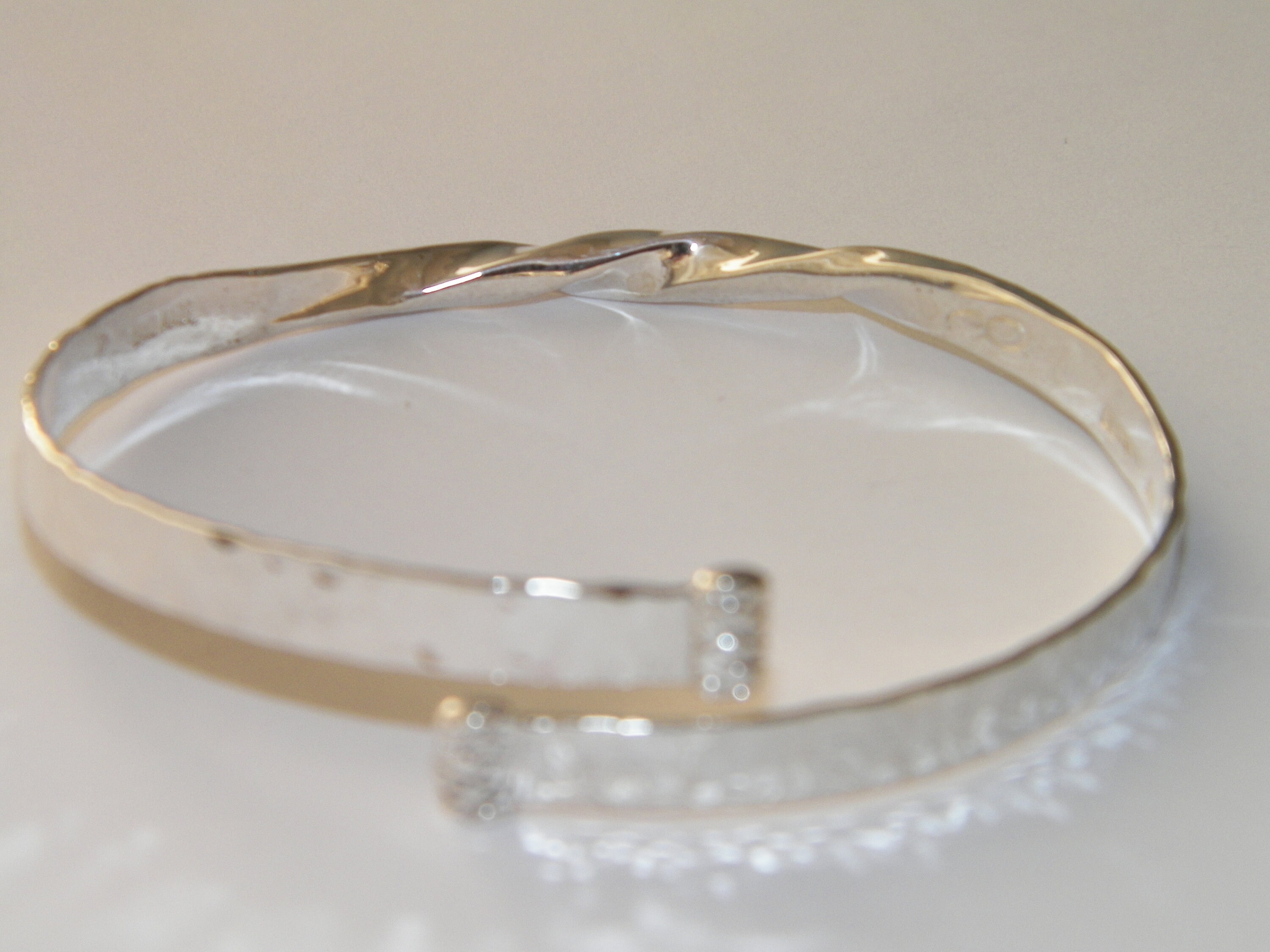 アクセサリー Vintage Silver Moebius Foop Bracelet 925 Vintage Handmade 925 Sterling Silver Moebius Ring Wrap