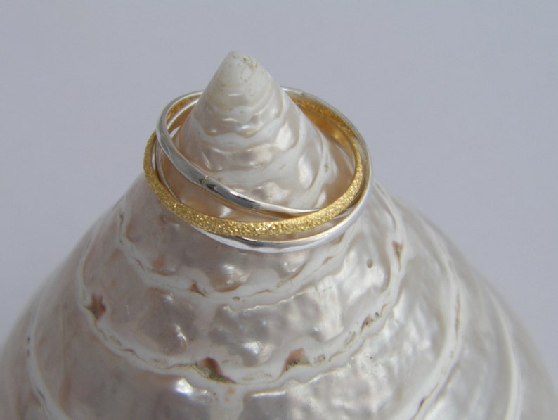 Sterling Silver Interlocking Triple Band Rolling Ring Trinity Russian Wedding-Custom size