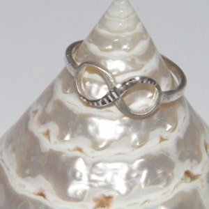 Hand Made.925 Sterling Silver Ring With Symbol of Infinity -Size US 7.75
