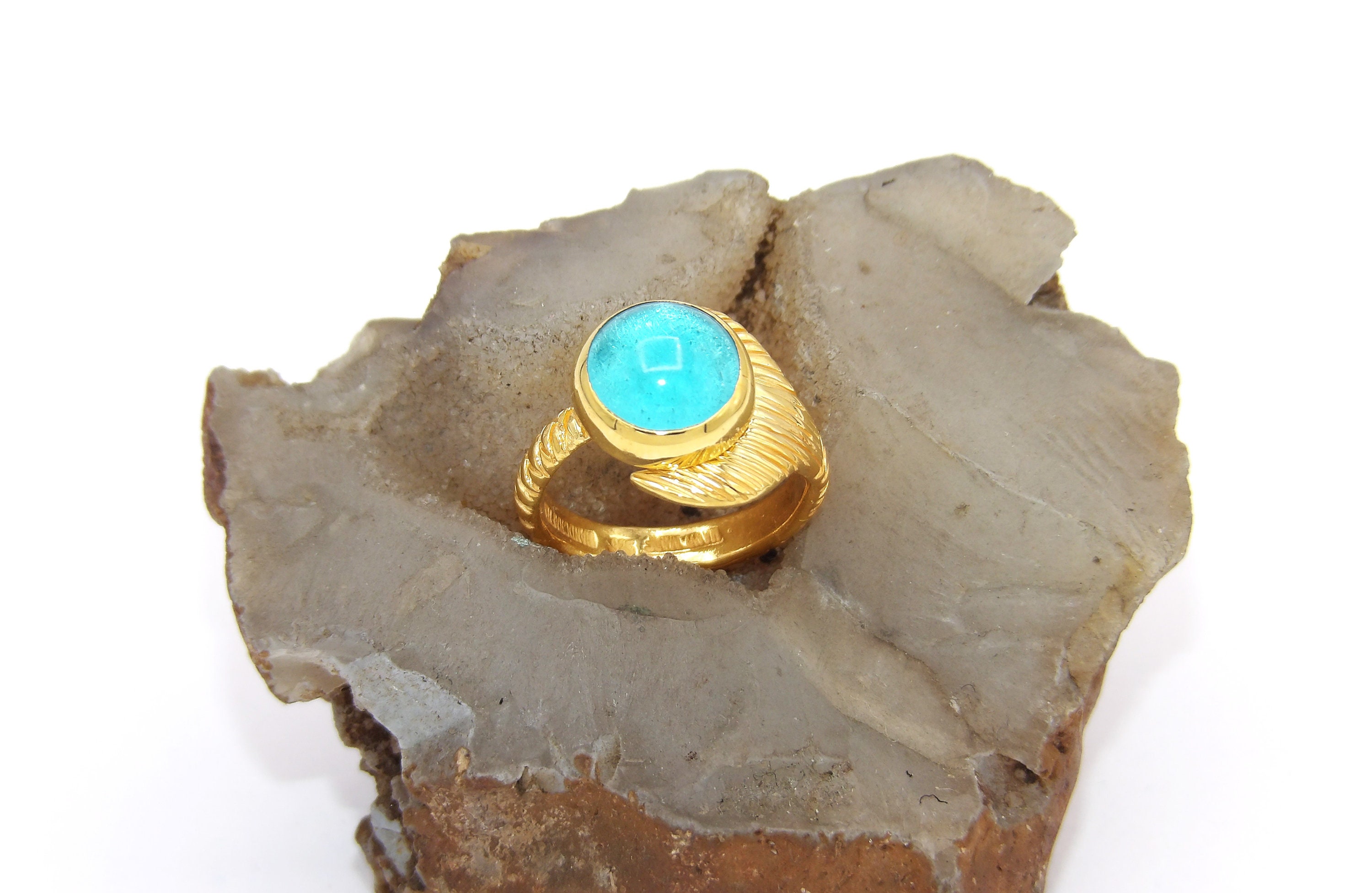 H2O Moon Ring 925 Sterling Silver FREE Shell Box Hand Made