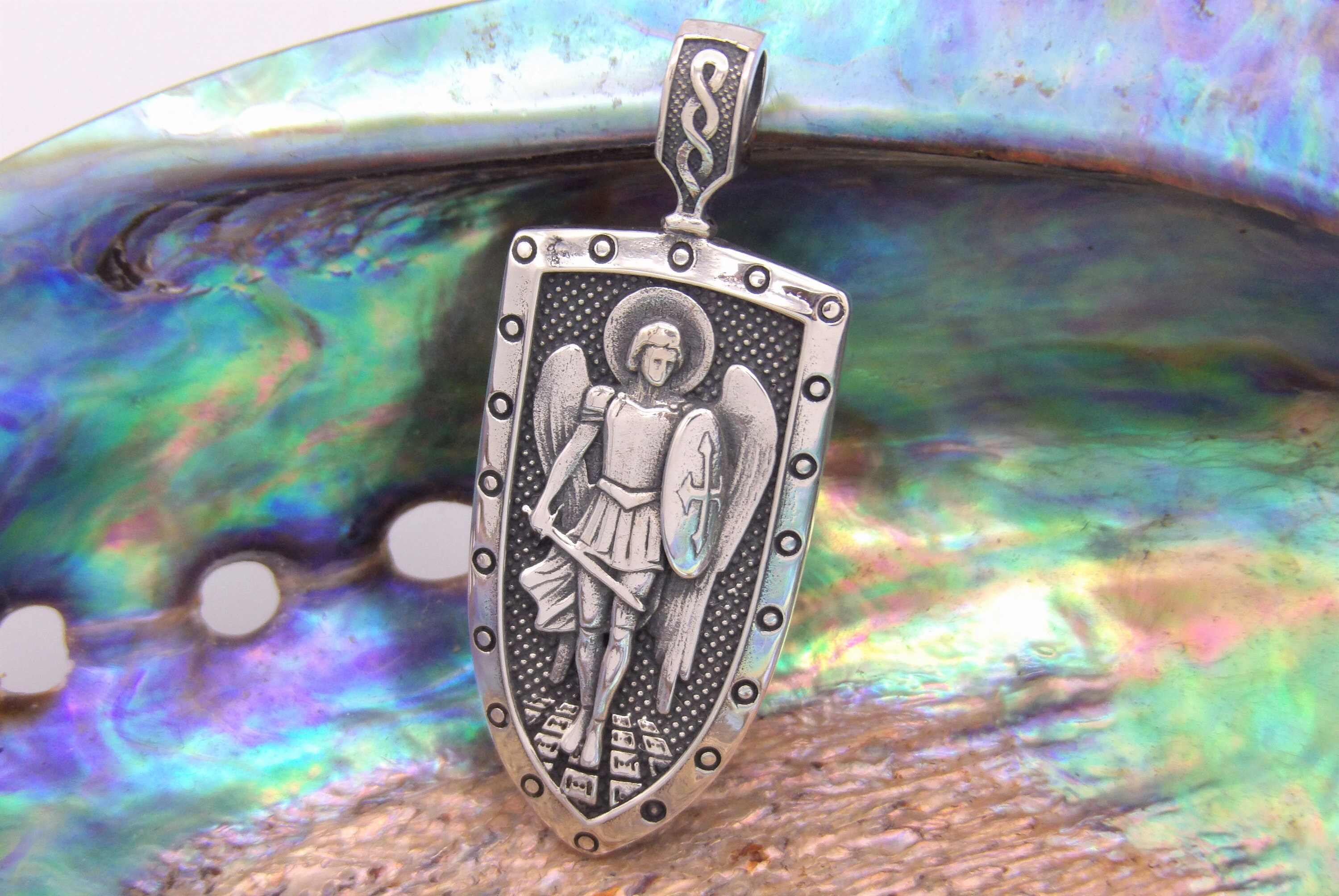 925 Sterling Silver Sigil Of Archangel Michael Pendant – Fine Angel Jewelry, Made In Thailand