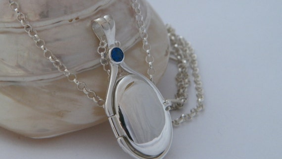 Hand Made in USA SOLID 925sterling Silver 4mm Natural Blue Spinel Locket H2O Just Add Water Mermaids With .925 Sterling Silver chain Option Etsy Canada