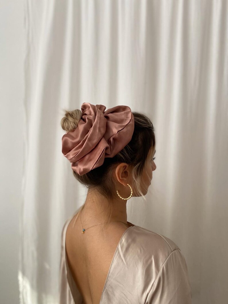 XXL Scrunchie,dried rose Scrunchie,Giant Scrunchie,Scrunchie,Hair Tie,Hair Accessory,Elastic Hair Tie,Hair accessories,women hair,accessory