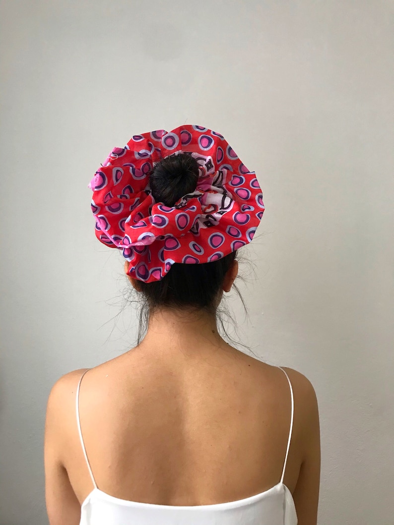 XXL Scrunchie,Giant Scrunchie,XL Scrunchie,Rose Scrunchie,pink Scrunchie,Hair Tie,Hair Accessory,Elastic Hair Tie,Hair accessories,