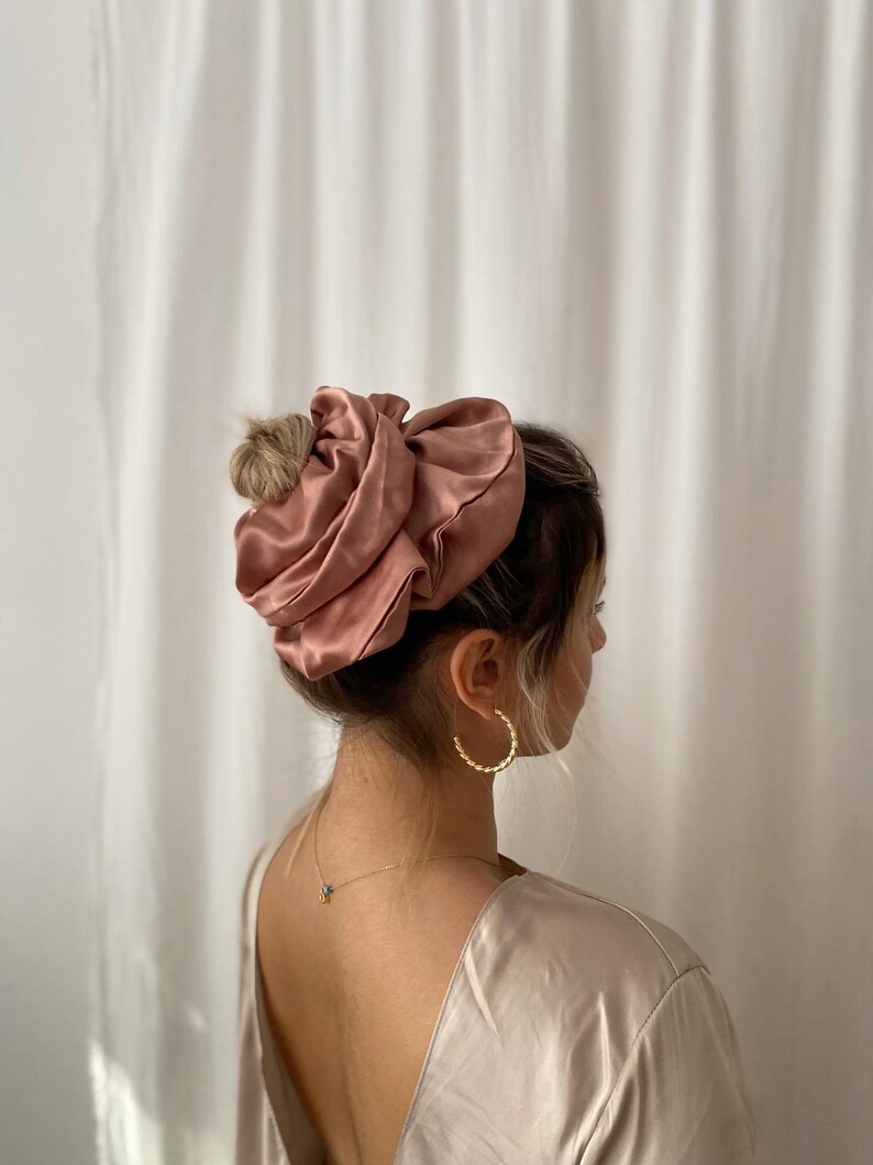 XXL Scrunchie,dried rose Scrunchie,Giant Scrunchie,Scrunchie,Hair Tie,Hair Accessory,Elastic Hair Tie,Hair accessories,women hair,accessory