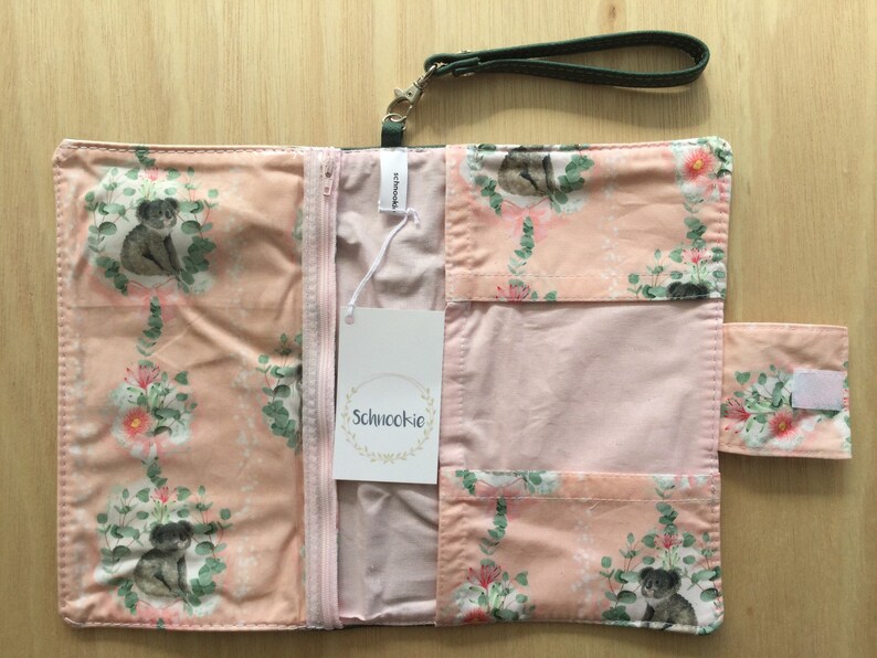The Deluxe Nappy WalletDiaper Clutch The handmade Leather Nappy Wallet with it all!