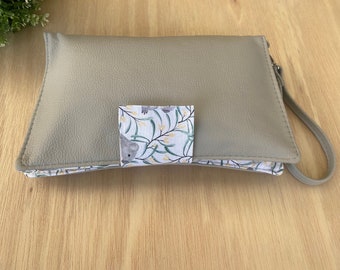 Leather Nappy Wallet, Diaper Clutch  - The best new baby or baby shower present.