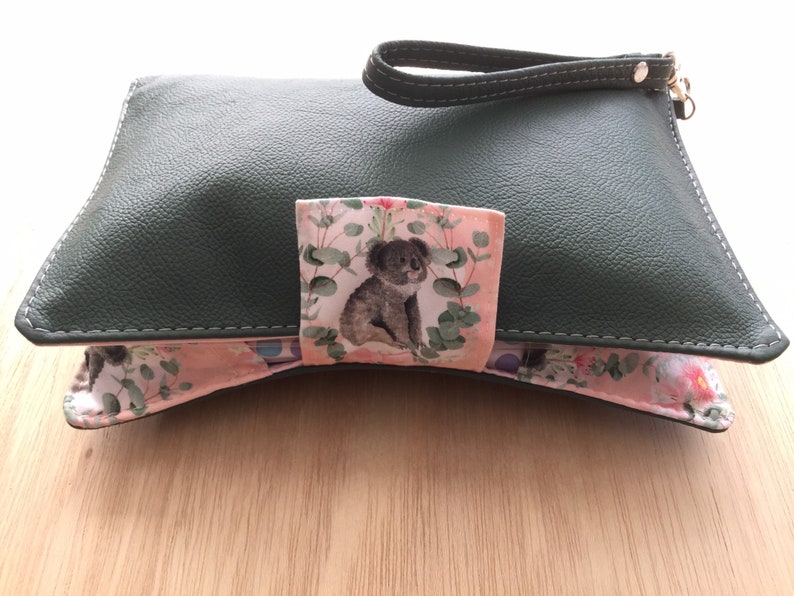 The Deluxe Nappy WalletDiaper Clutch The handmade Leather Nappy Wallet with it all!