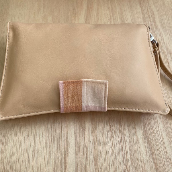 Leather Nappy Wallet, Diaper Clutch  - The best new baby or baby shower present.