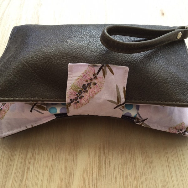 De Deluxe luier portemonnee/luier Clutch - de handgemaakte lederen luier portefeuille met het allemaal!