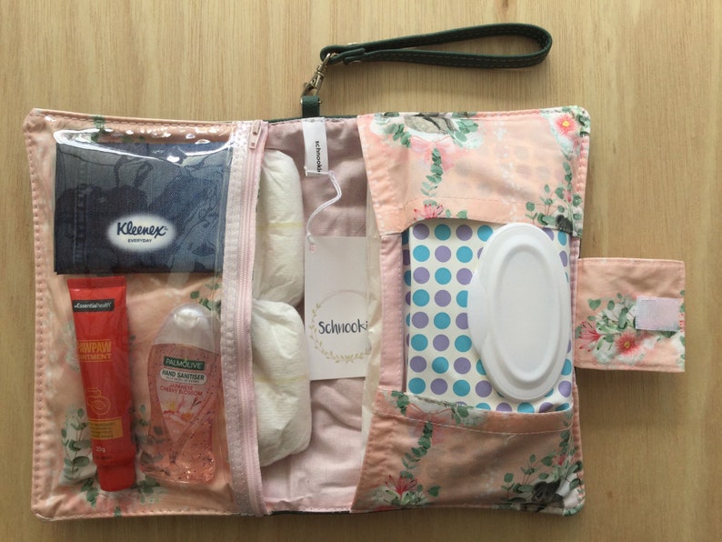 The Deluxe Nappy WalletDiaper Clutch The handmade Leather Nappy Wallet with it all!