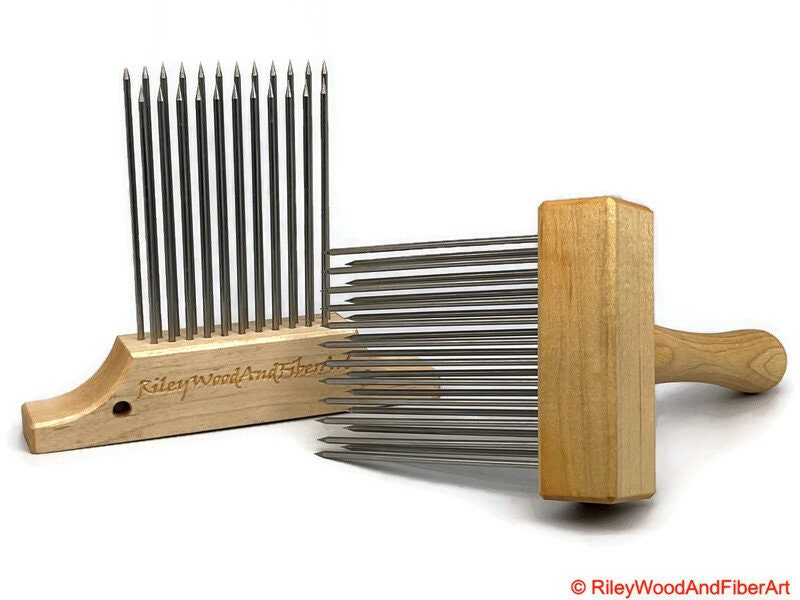 Regular Wool Combs w/Holder - Single or Double Row - Fine or Extra Fine