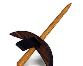 Miniaturowy turecki wrzeciono z otworem na orzech włoski z trzonkiem z hikory