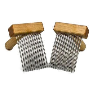 Wool Combs Double Row Standard Maple and Maple