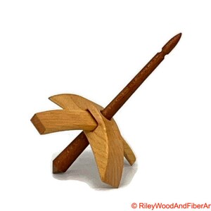 Mini Turkish Drop Spindle - Maple Whorl with Cherry Shaft
