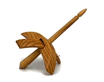 Mini fusée tombante turque - Verticille de sapin de douglas à grain vertical avec tige en hickory