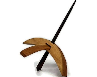 Fuso turco Drop Spindle Medium Cherry na demarcação com Cocobolo