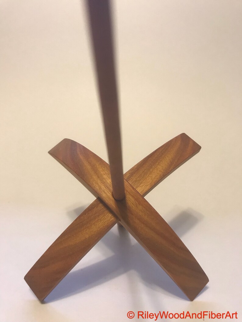 Turkish Drop Spindle Large Canary With Cherry Shaft