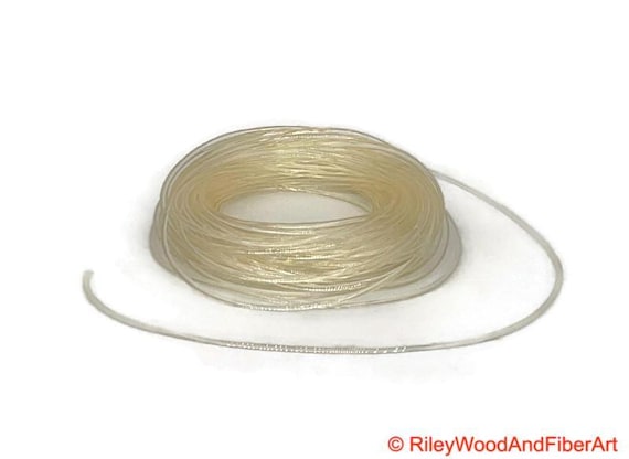Drive Band Material for Spinning Wheel Polyurethane: 3/32" or 1/8" Diameter; Clear, Black, Green - Sold by the Foot