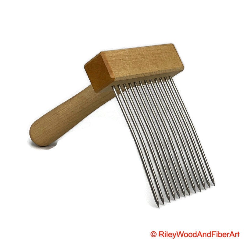 Wool Comb Single Row Standard - Maple and Maple - Single Comb
