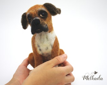 Felted dog replica, Pet loss gift, Custom pet portrait, Dog memorial gift, Custom made dog, Needle felted dog, Dog sculpture, For dog lover