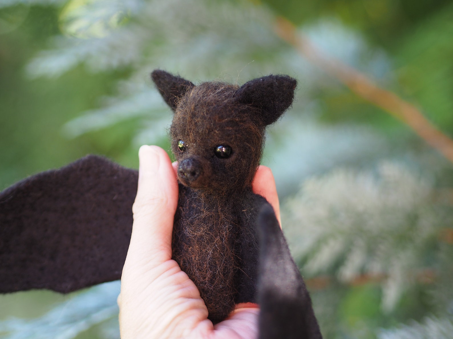 Needle Felted Realistic Bat Cute Baby Bat Halloween Bat - Etsy