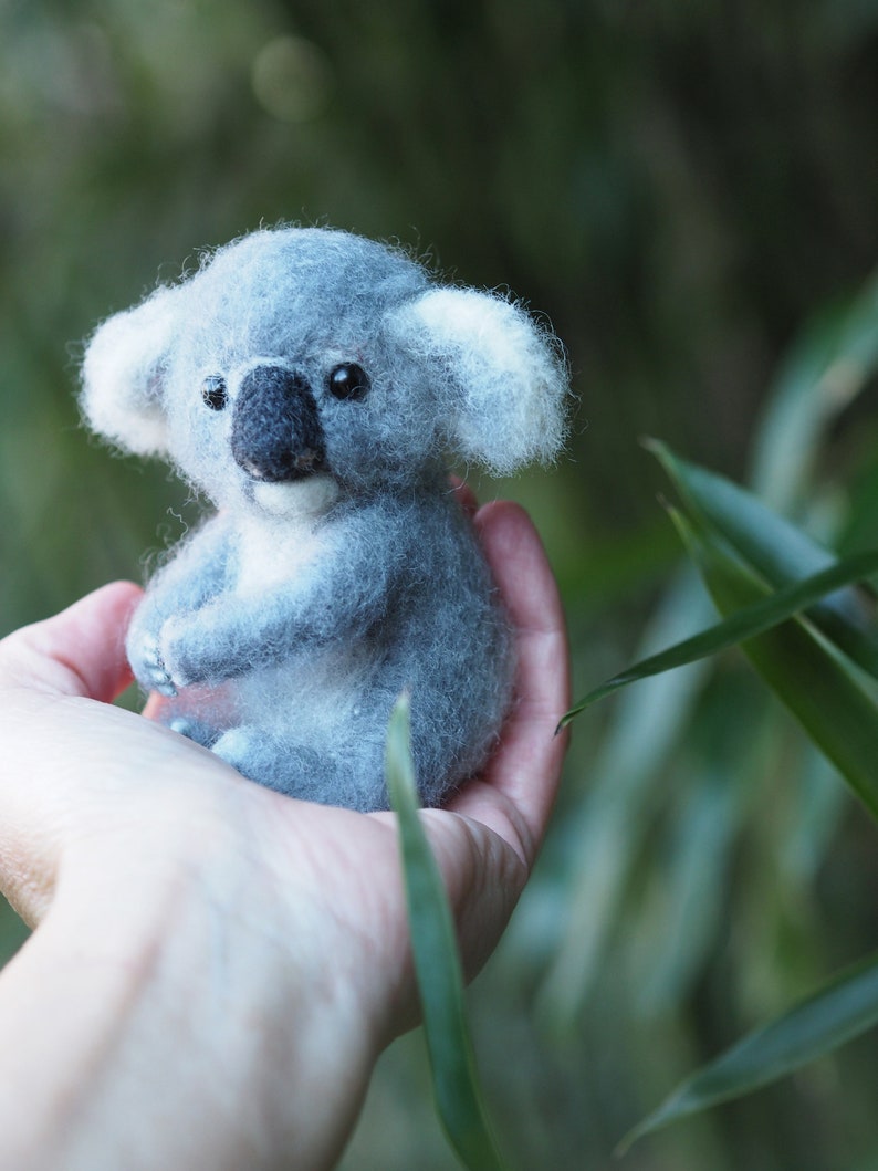 Needle Felted Koala Figurine Koala for Nursery Koala Felt Etsy
