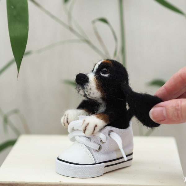 Ornement cadeau figurine basset hound, cadeau mignon pour un amoureux des chiens, cadeau pour maman chien, miniature chien, figurine chien, cadeau pour amoureux des chiens, décoration de bureau mignonne